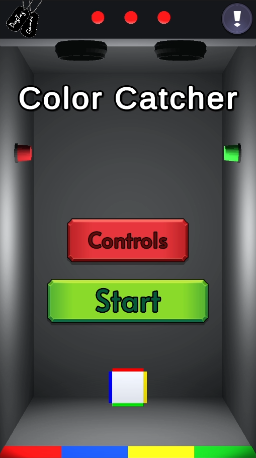 Hauptmenü des Spiels 'Color Catcher'